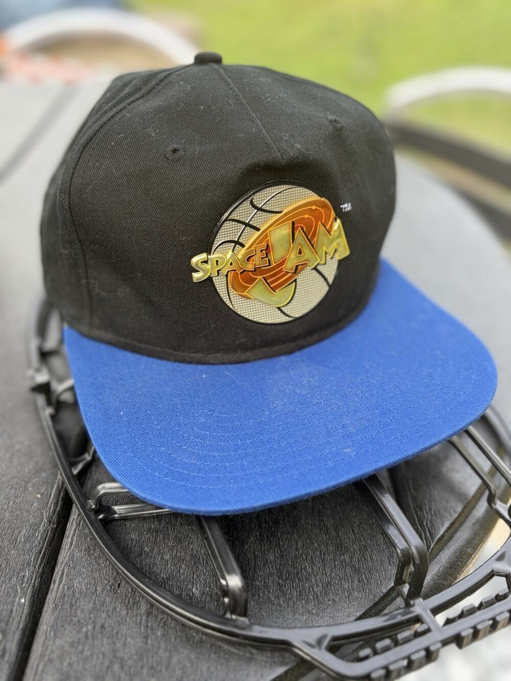 Space Jam Hat Snapback Black Blue Tune Squad Logo Warner Bros Basketball Cap
